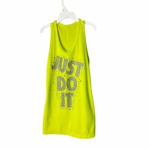 Nike Just Do It Neon Green Tank Top Size L
